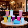 Alohastarttg Plastic Reusable Cups, 4 Pack of 20.5oz Drinking Cups