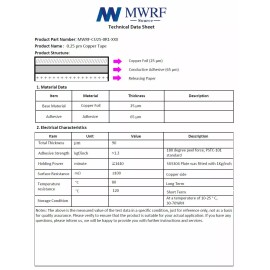 MWRF Source 0.25" x 33 feet Copper Foil Tape Conductive EMI Shielding; US Stock