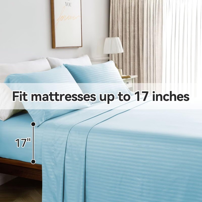 SIGF 4 Pieces Queen Microfiber Sheets Set, Breathable and Soft