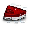 AmeriLite 4 Door/2 Door Led Taillights Red/Clear for Ford Focus