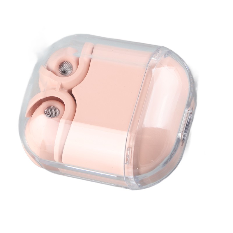 Wireless Bluetooth Earphones Noise Reduction Headphone Digital Display Rechargeable Pink