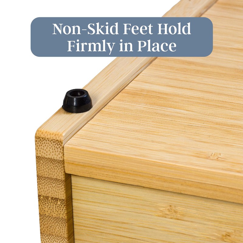 Totally Bamboo Bread Box for Kitchen Countertop – Bamboo Wood
