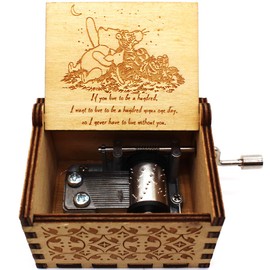ukebobo Wooden Music Box - The Pooh Saying Music Box, Gift for Friend, Christmas, Holiday, New Year - 1 Set (11)