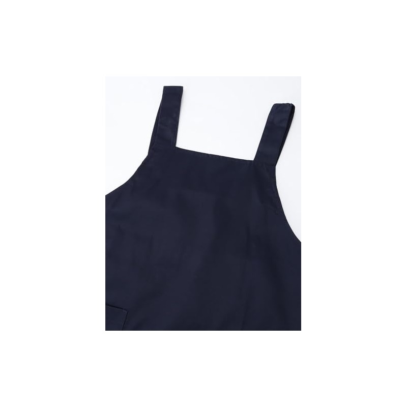 Edwin Apron, Adjustable Back Button, Plain, H-Shaped, Double Sided Pockets,
