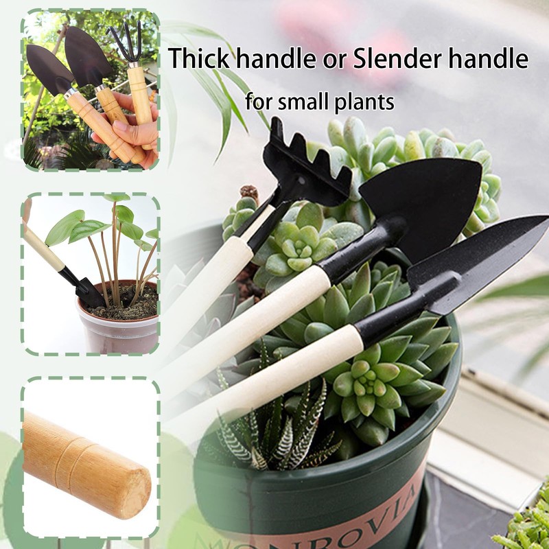 Benepoint 3Pcs Gardening Tools, Mini Tool Set Indoor Garden Kit