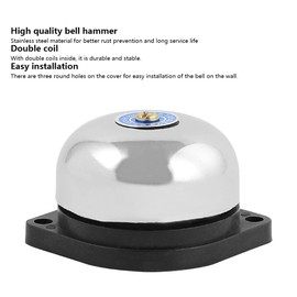 220V 5W Stainless Steel Electric Bell with Double Coils for Sound Signal Inner Impact Type No Spark Bell