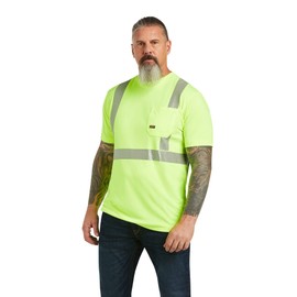 ARIAT Rebar Hi-Vis ANSI T-Shirt, Hi-Vis Yellow, X-Large Tall