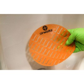 Hospeco - CC-007 Airworks AWUS007-BX Urinal Deodorizer Screen Mango Orange (Box of 10)