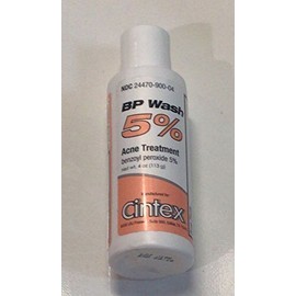 Biocomp Pharma BP Wash Benzoyl Peroxide 5% Acne Treatment Reduces Acne-Causing Bacteria 4 Oz