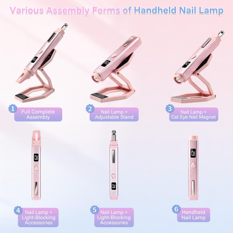 TADOPRO Handheld U V Light for Gel Nails with Cat