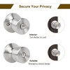 Privacy Door Knob with Lock, Interior Door Knob for Bedroom