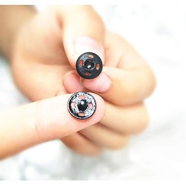 JOSDIOX 100 Sets Sew-on Snap Buttons Metal Snap Fastener Buttons Sewing Press Button for Clothing, Black and Silvery(10mm)