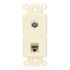 RiteAV Coax Cat5e Wall Plate Insert - Rocker [Light-Almond]