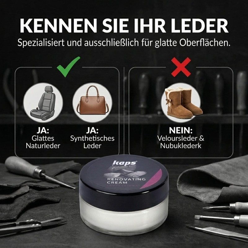Renovating Cream Repair Set For leather Cracks, Leather Colour -