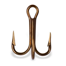 Mustad 3551 Classic Treble Standard Strength Fishing Hooks | Tackle for Fishing Equipment | Comes in Bronz, Nickle, Gold, Blonde Red