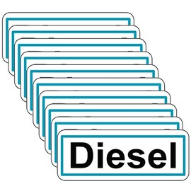 Haobase 10 Pcs Diesel Sign Stickers - Self Adhesive Vinyl - 6.5 cm x 2.5 cm
