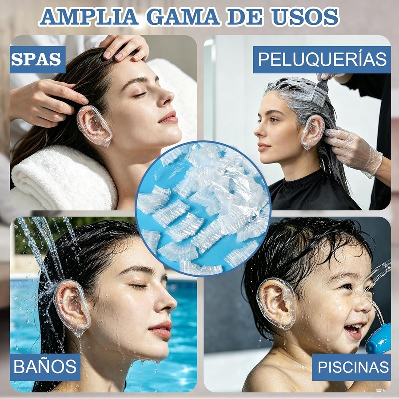 500PCS Protectores Auditivos Desechables, Fundas Impermeables