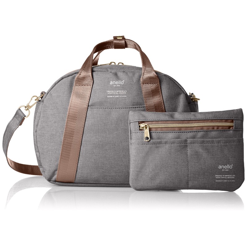 Anello CHUBBY AT-C1835 Mini Boston Shoulder Bag, 10 Pockets, gray