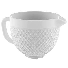 GVODE Ceramic Mixer Attachment Fit 4.5-5Q Tilt-Head Models, 5Qt Ceramic Bowl for Kitchenaid Mixers, Vintage Pineapple Design | Microwave & Dishwasher Safe Baking Accessories