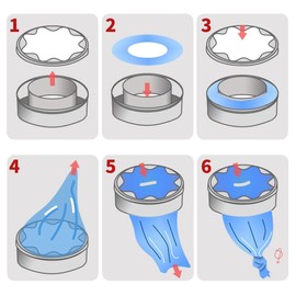 Baymate Pack of 9 4.5 m Refill Film Universal for Nappy Bins Odour Protection Nappy Bin Environmentally Friendly Refill Film Rings Antibacterial Baby Waste for Indoor Use