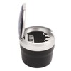 Portable Car Ashtray Mini Silver Edge Fire Prevention Smokeless Auto