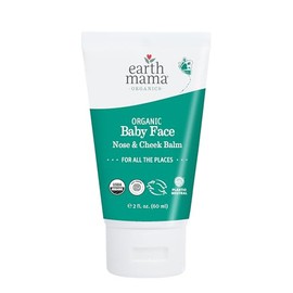 Earth Mama Organic Baby Face Nose & Cheek Balm | Moisturizer with Calendula Oil for Dry Skin Care, Natural Petroleum Jelly Alternative (2-Fluid Ounce)