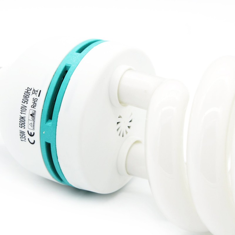 Foto&Tech Photography Daylight Bulb 65W 6500K 120V White Spiral Fluorescent