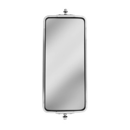 United Pacific 60026 Stainless Steel 7in x 16in Heated West Coast Mirror – Universal Fitment, Improves Visibility, 5/16” Mounting Stud – ONE Mirror