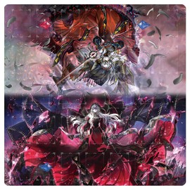 sabermaster Card Rubber Mat - 2 Player, Square playmat for Gamer 60x60cm/23.6x23.6inch