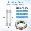 sourcing map 4pcs F10-17M Thrust Ball Bearings, 10mm x 17mm