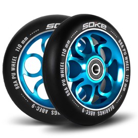 SOKE Scooter Räder 1677, 5x12x12cm, Zwei Stück, Blau, Langlebig, für Kinder, Jugendliche, Erwachsene, Profis