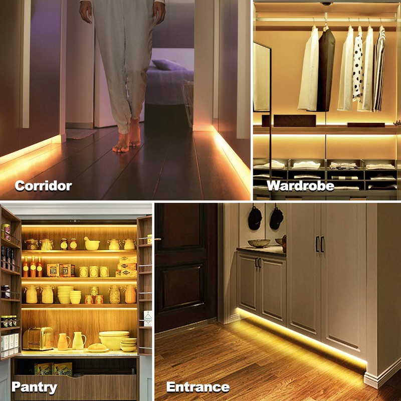 Motion Activated LED Strip Lights,RGH LIGHTING 16.4ft LED Light Strip