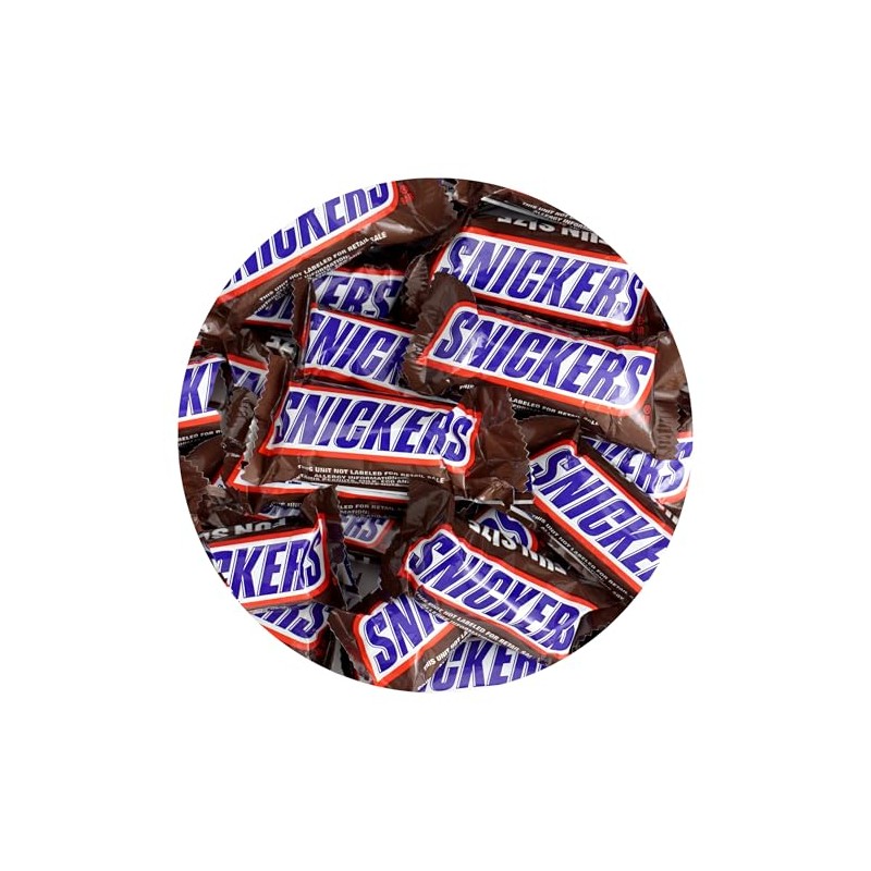SnickersFun Size Chocolate Candy Bars, 5 Pound Bulk Bag, Individually