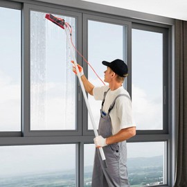 HinLIaDa 26 Ft Water Fed Pole Kit, Water Fed Brush, Outdoor Tall Window Cleaner Car Glass Solar Panel Cleaning System, Cleaning Brush Tool Extendable Pole Kit Washer Duster Washing Tool