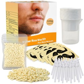 Kit de cera de nariz para hombres y mujeres | 3.53 onzas de cera, 30 aplicadores (15-20 usos) | Depilación nasal y de orejas sin dolor | Eliminación r