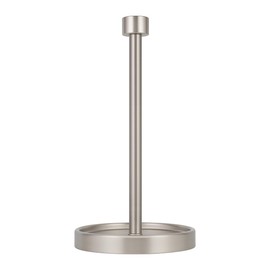 Ivilon Countertop Paper Towel Holder - Modern End Cap Minimalist Design - Color Brushed Nickel