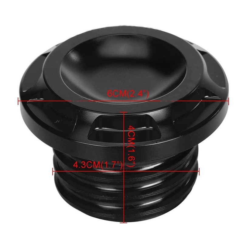 Szmsmy Black Fuel Gas Cap Right for 96+ Harley Sportster
