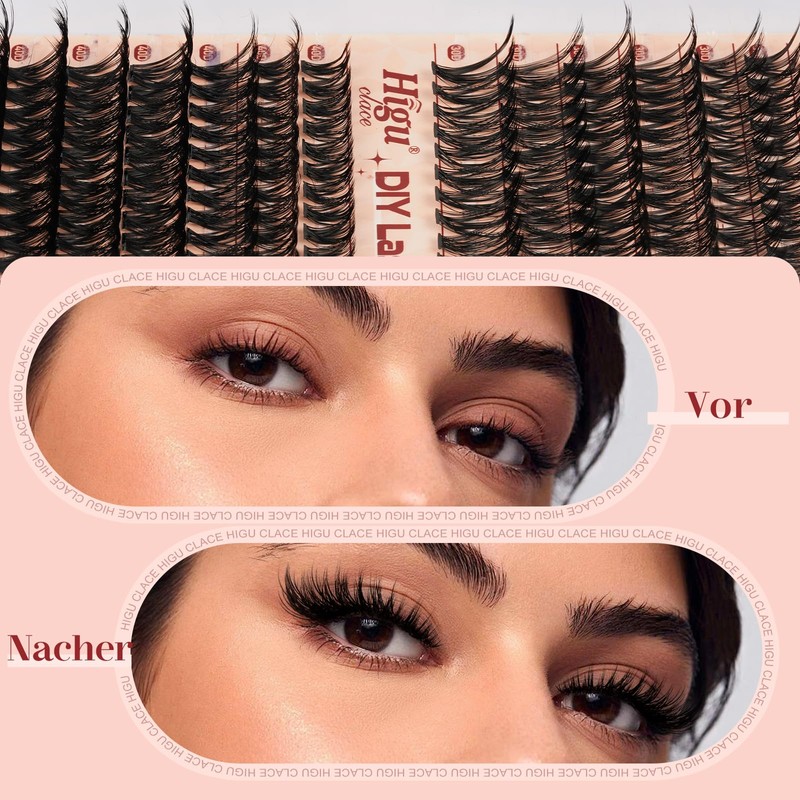 Higu clace Eyelash Extensions, 30D + 40D Lash Extension Set,