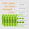GENYESTAR Rechargeable AAA Batteries NiMH 1.2V 1100mAh High Capacity 16