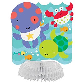 Unique Party 42417 - Mini Honeycomb Under The Sea Party Decorations, Pack of 4