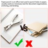 4 Pcs Handheld Hole Punch, Metal Paper Puncher, Single Hole