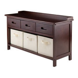 Winsome Adriana 4-Pc Set, Storage Bench & 3 Foldable Baskets