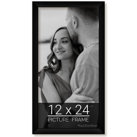 wallsthatspeak 12x24 Black Picture Frame for Puzzles Posters Photos or Artwork