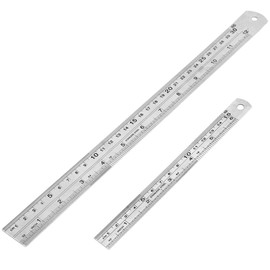 Tinxs Stainless Steel Measuring Ruler Rule Scale Machinist Tools 12 & 6 inch
