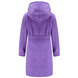 E.W Apparel Kids Boys Girls Hooded Towelling Bathrobe Dressing Gown 100% Cotton Terry Towel Soft Terry Cloth Robe 5-16 Years(Purple,9-10 Years) (2022-09-13)