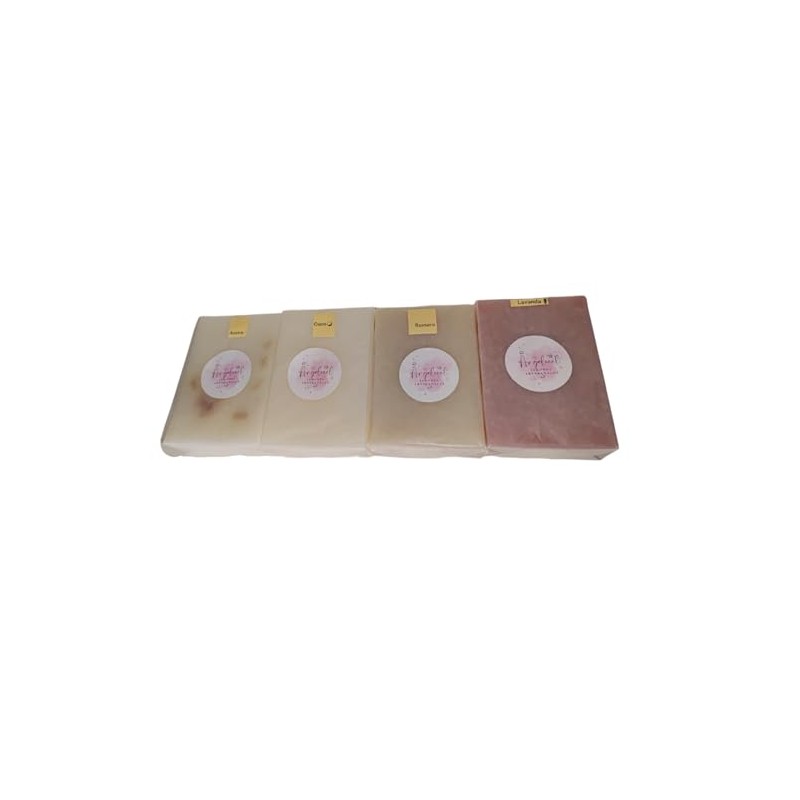 Jabon artesanal coco,avena, romero y lavanda 4 piezas de 100