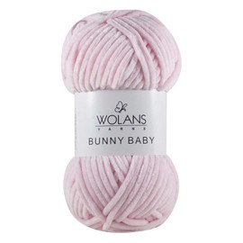 Wolans Bunny Baby Chenille Style Yarn Wool 70 Colours Available 100g Balls (Light Pink Col 4)