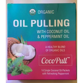 CocoPull Coconut Oil Pulling Mouthwash, For Fresh Breath, ORGANIC ORAL CARE, 14 packets