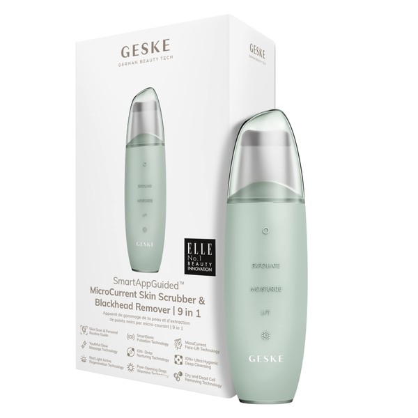 GESKE SmartAppGuided™ MicroCurrent Skin Scrubber & Blackhead Remover, 9 in