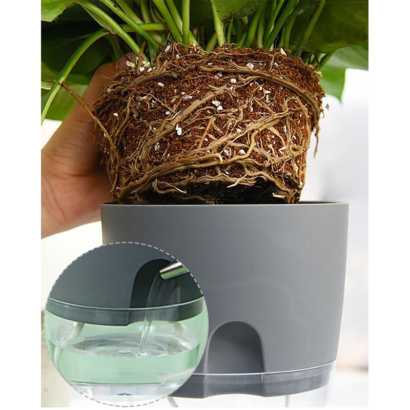 iDattel Herb Pot Kitchen Set, Window Sill, Self-Watering Set of